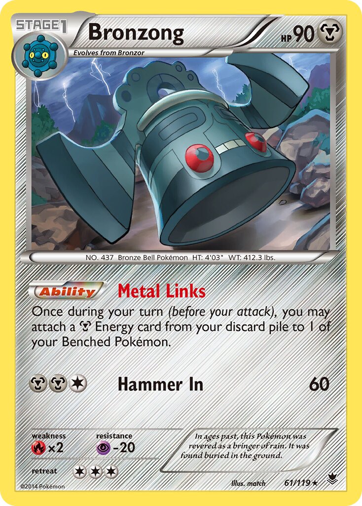Bronzong 061/119 — Phantom Forces (English Pokémon TCG card)