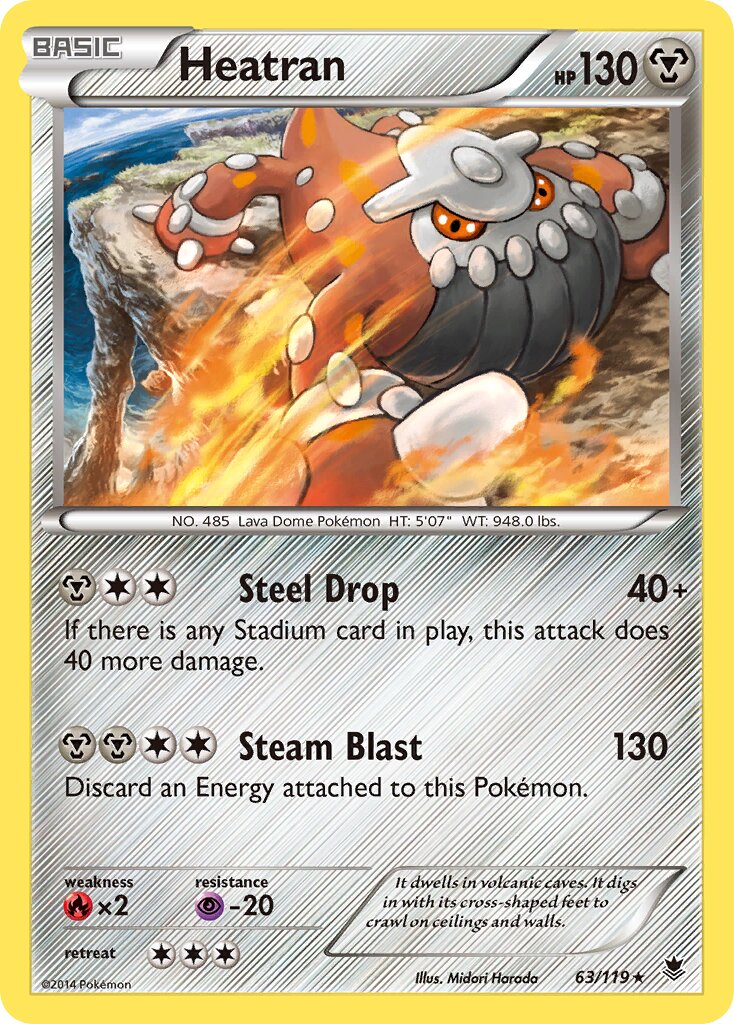 Heatran 063/119 — Phantom Forces (English Pokémon TCG card)