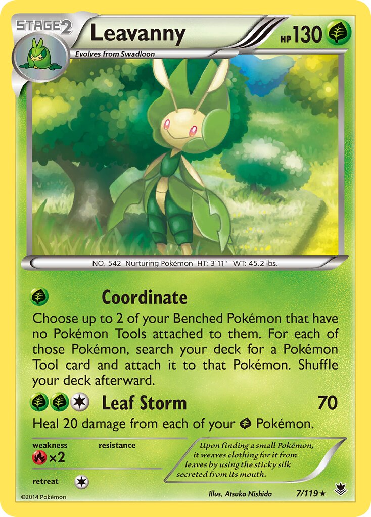 Leavanny 007/119 — Phantom Forces (English Pokémon TCG card)