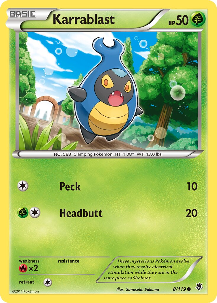 Karrablast 008/119 — Phantom Forces (English Pokémon TCG card)