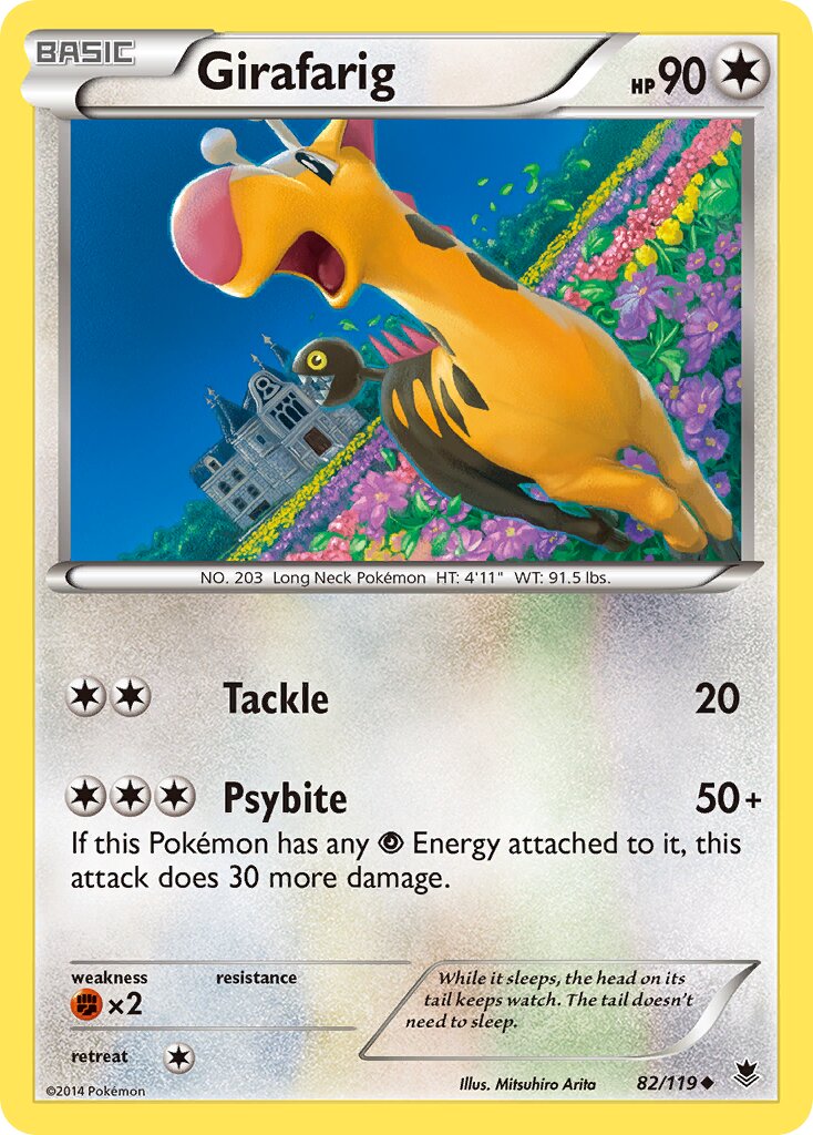 Girafarig 082/119 — Phantom Forces (English Pokémon TCG card)