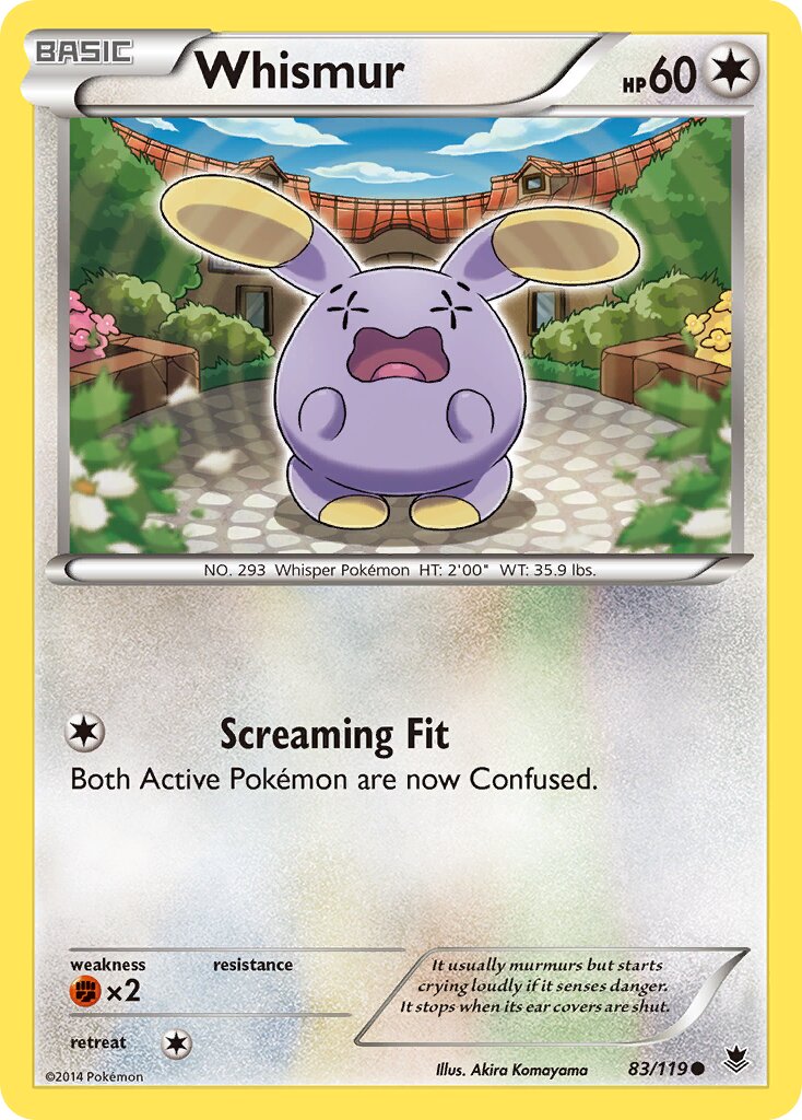 Whismur 083/119 — Phantom Forces (English Pokémon TCG card)