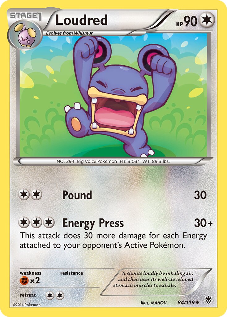 Loudred 084/119 — Phantom Forces (English Pokémon TCG card)