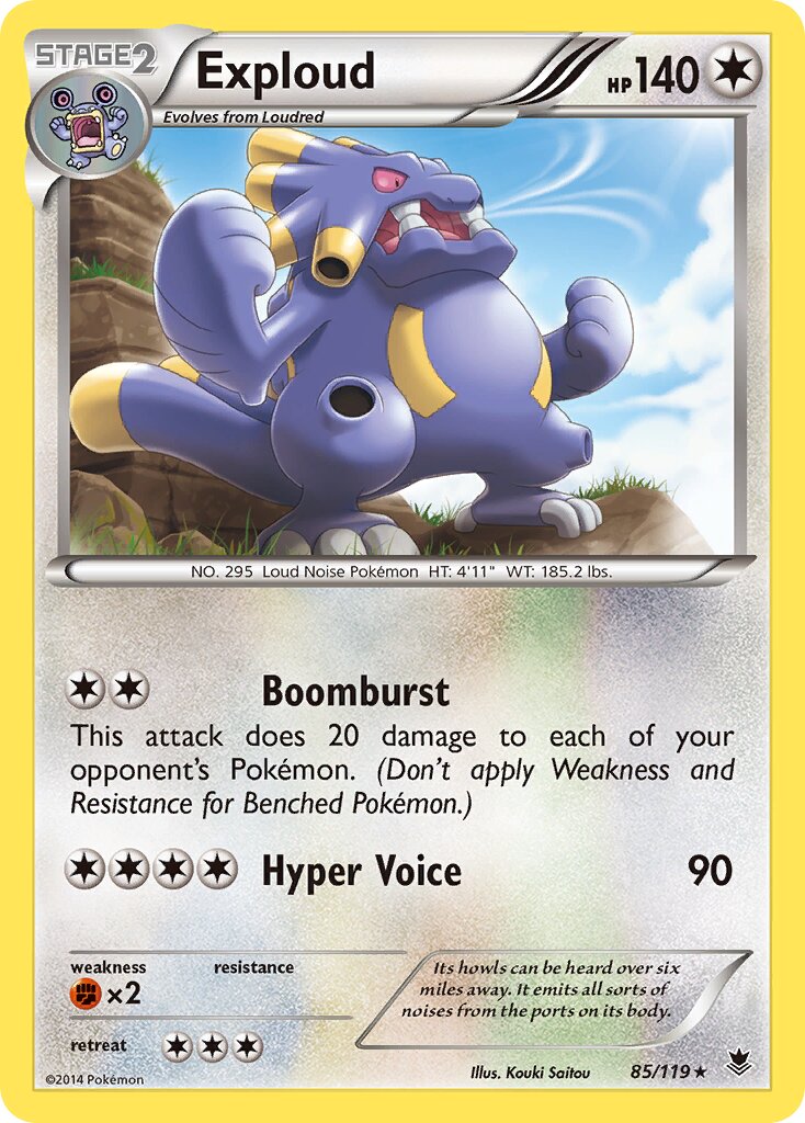 Exploud 085/119 — Phantom Forces (English Pokémon TCG card)