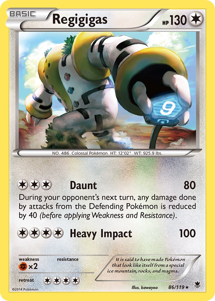 Regigigas 086/119 — Phantom Forces (English Pokémon TCG card)