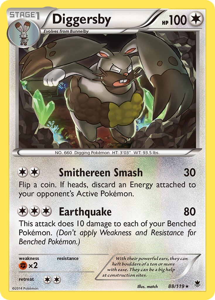 Diggersby 088/119 — Phantom Forces (English Pokémon TCG card)