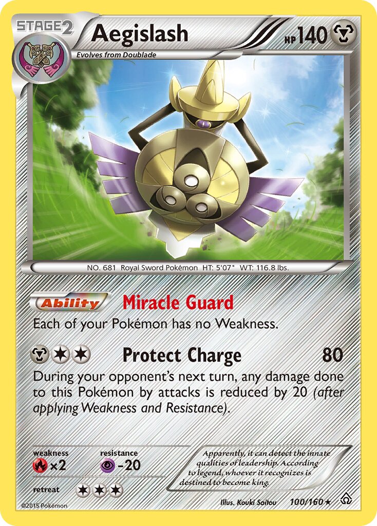 Aegislash 100/160 — Primal Clash (English Pokémon TCG card)