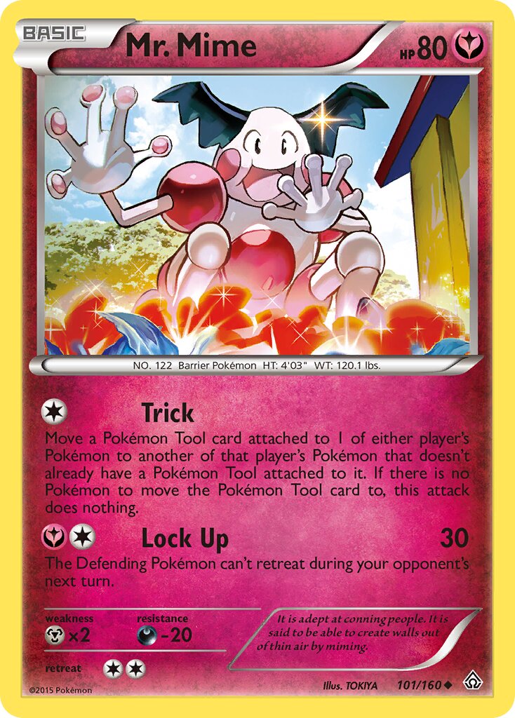 Mr. Mime 101/160 — Primal Clash (English Pokémon TCG card)