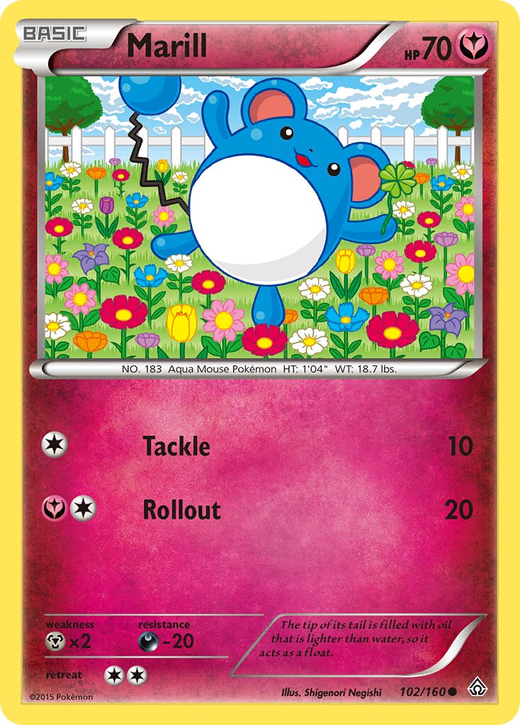 Marill 102/160 — Primal Clash (English Pokémon TCG card)