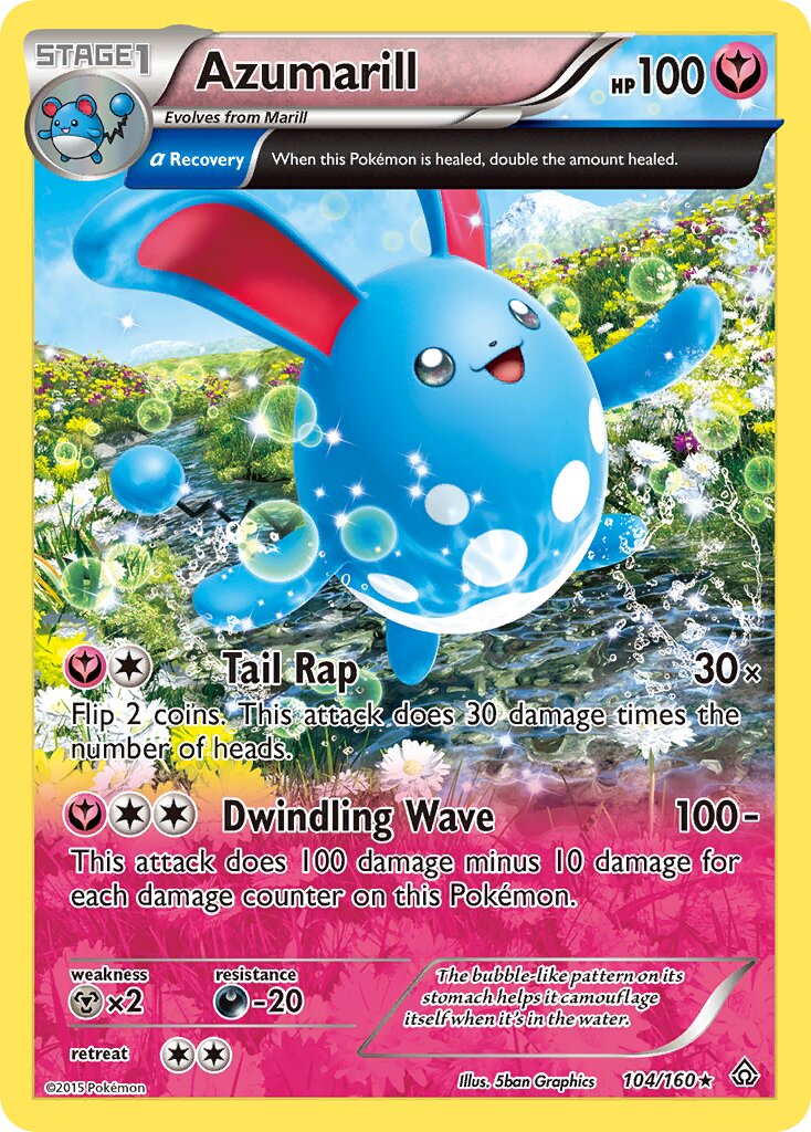 Azumarill 104/160 — Primal Clash (English Pokémon TCG card)