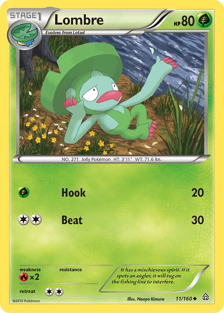 Lombre 011/160 — Primal Clash (English Pokémon TCG card)