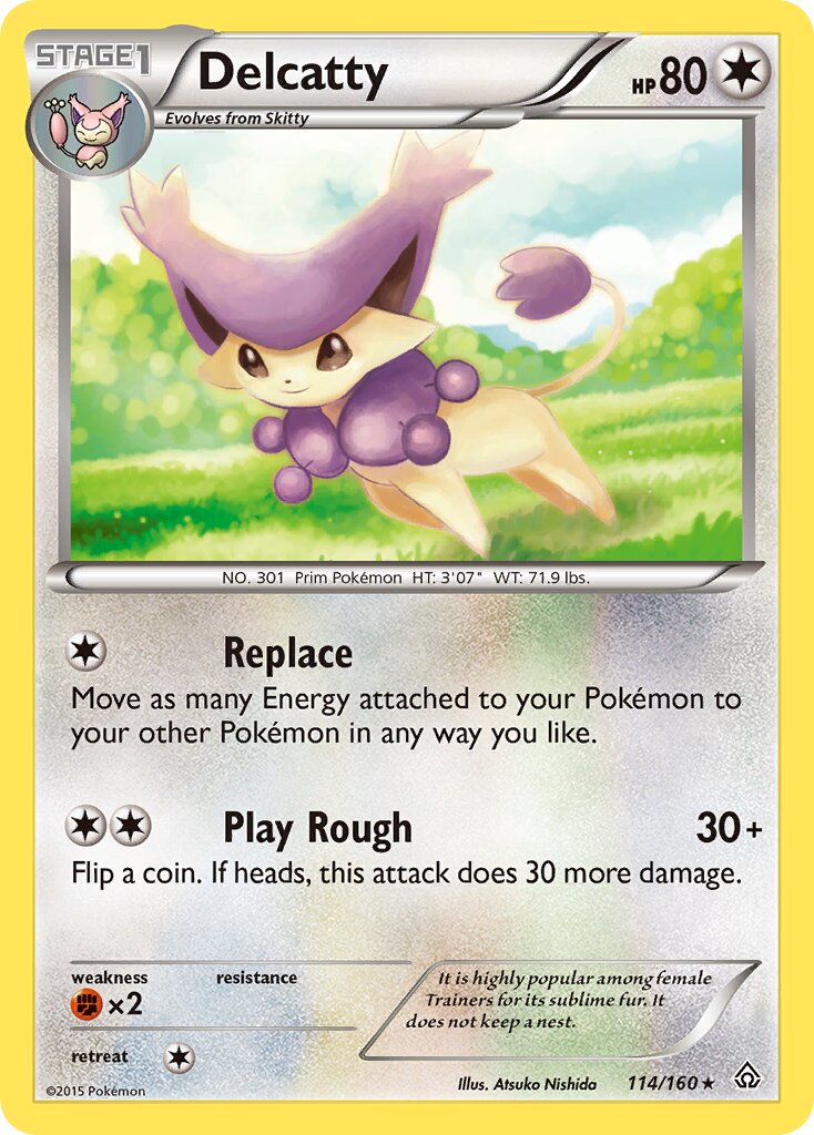 Delcatty 114/160 — Primal Clash (English Pokémon TCG card)