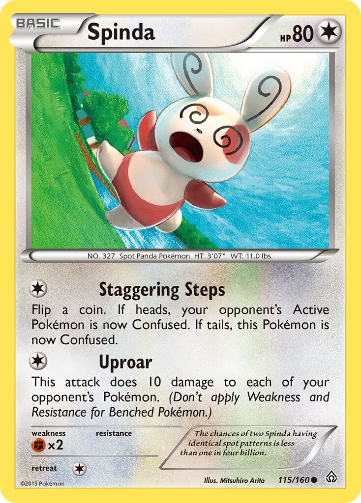 Spinda 115/160 — Primal Clash (English Pokémon TCG card)