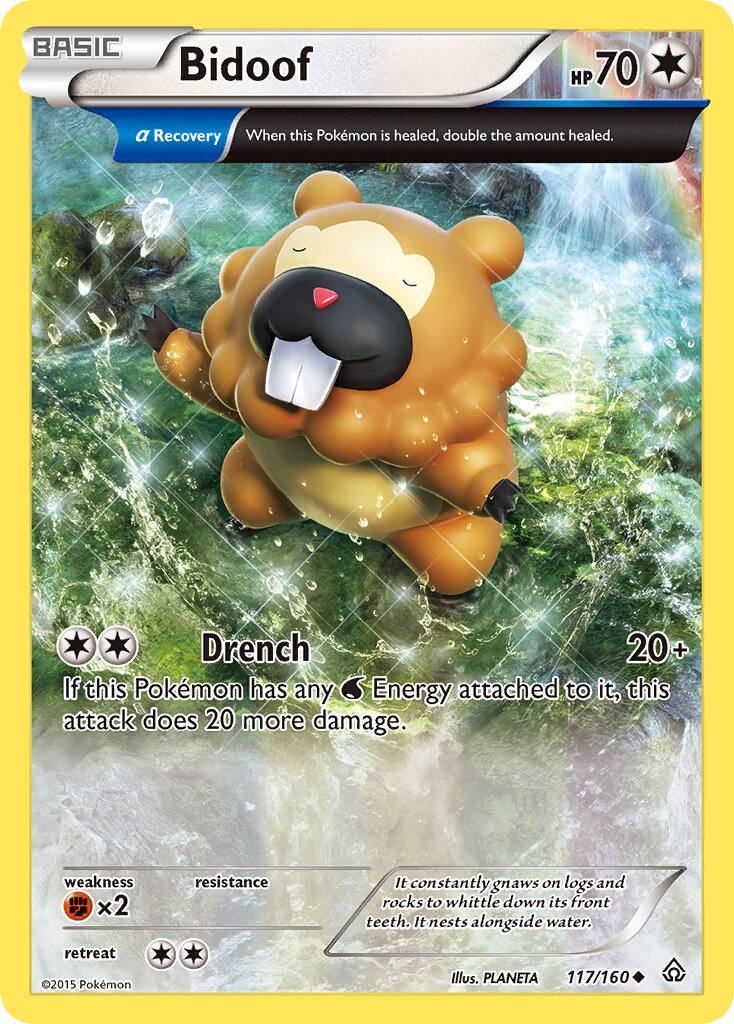 Bidoof 117/160 — Primal Clash (English Pokémon TCG card)
