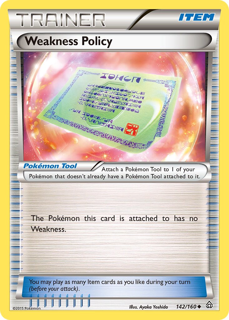 Weakness Policy 142/160 — Primal Clash (English Pokémon TCG card)