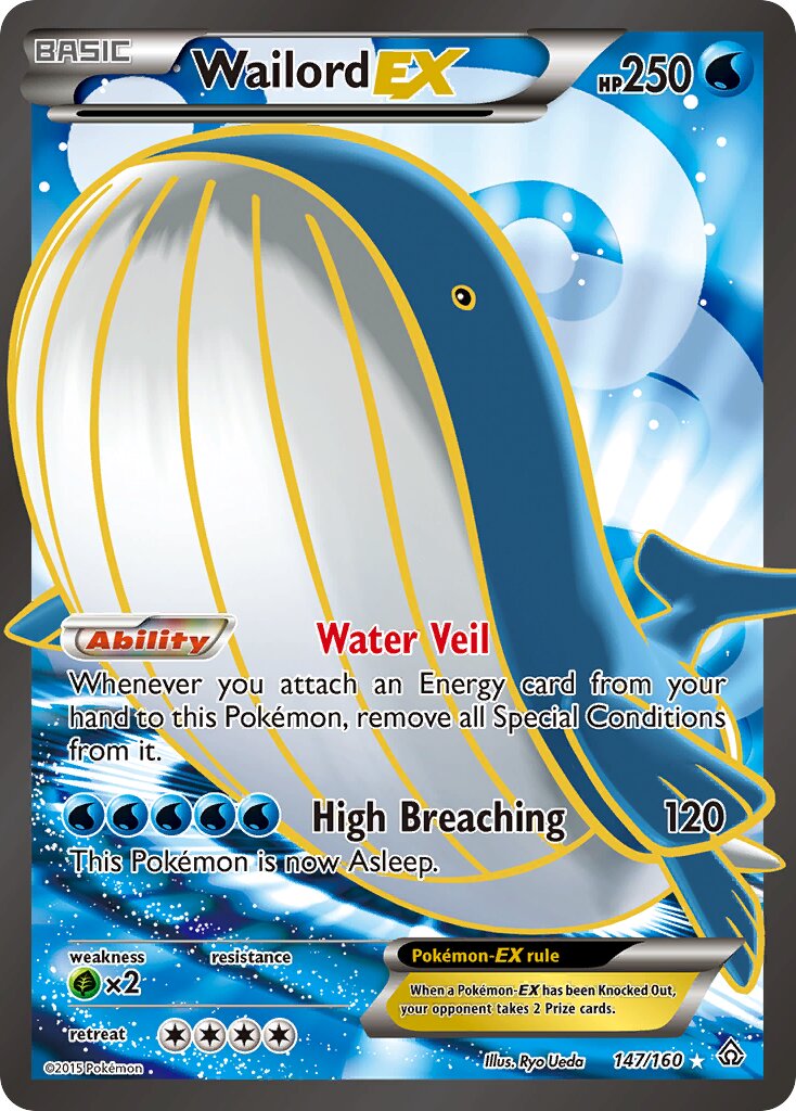 Wailord-EX 147/160 — Primal Clash (English Pokémon TCG card)