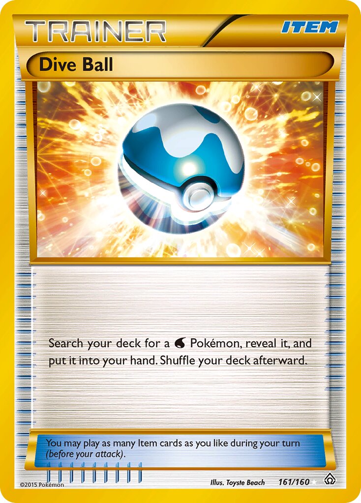 Dive Ball 161/160 — Primal Clash (English Pokémon TCG card)