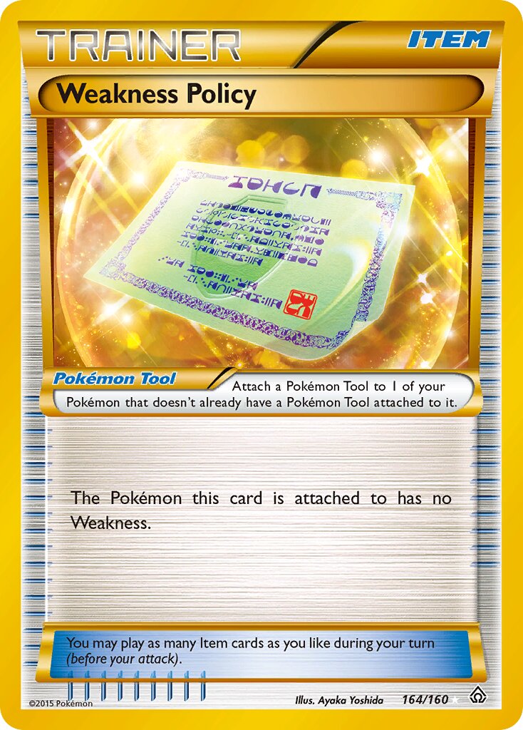 Weakness Policy 164/160 — Primal Clash (English Pokémon TCG card)