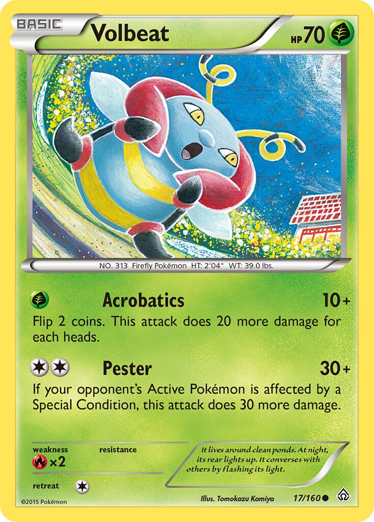 Volbeat 017/160 — Primal Clash (English Pokémon TCG card)