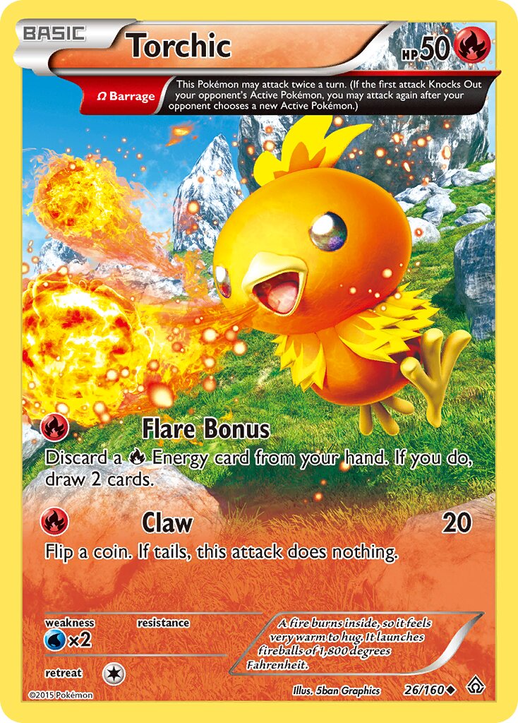Torchic 026/160 — Primal Clash (English Pokémon TCG card)