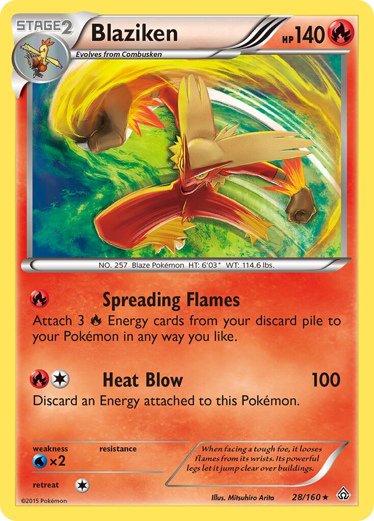 Blaziken 028/160 — Primal Clash (English Pokémon TCG card)