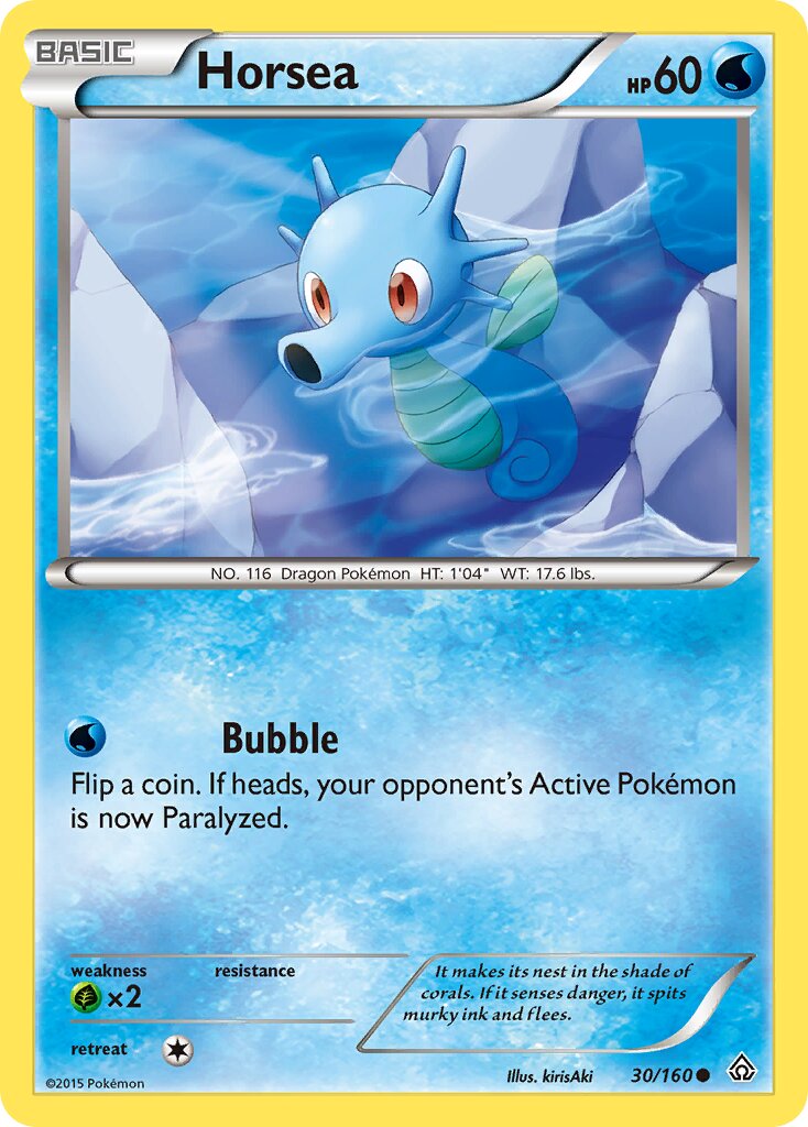 Horsea 030/160 — Primal Clash (English Pokémon TCG card)