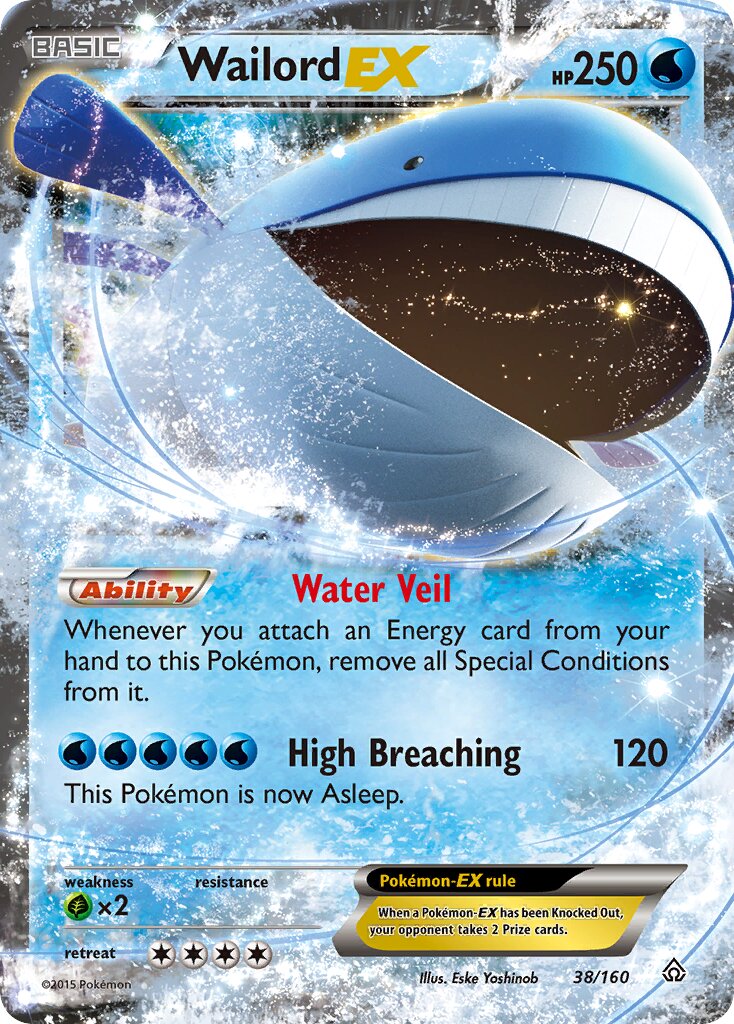 Wailord-EX 038/160 — Primal Clash (English Pokémon TCG card)