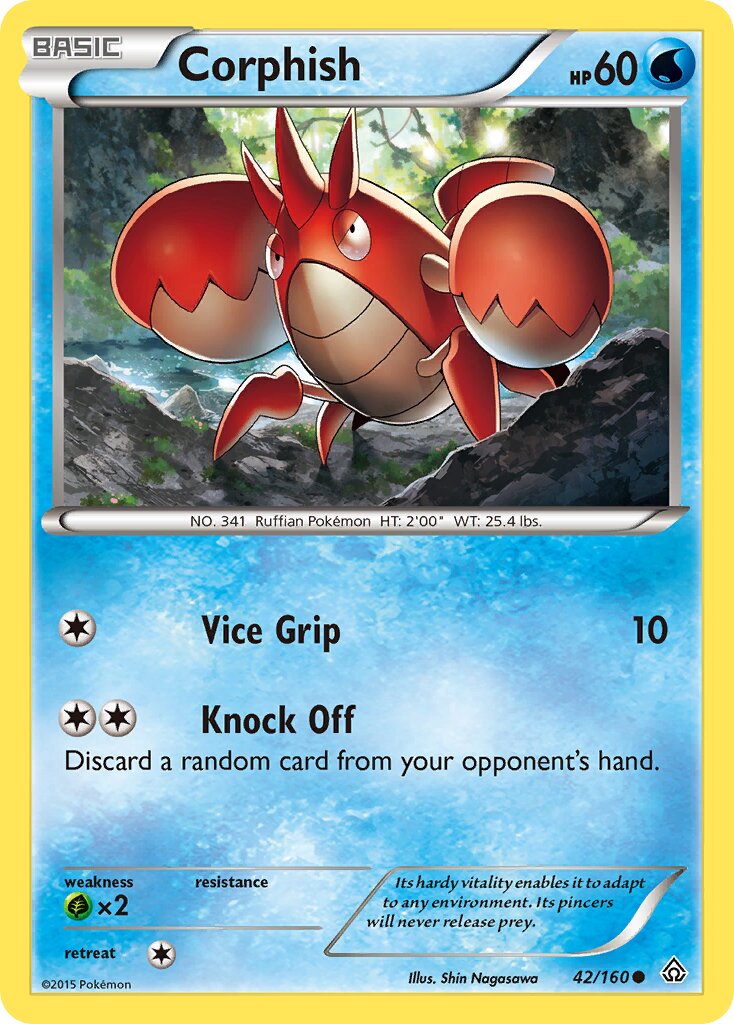 Corphish 042/160 — Primal Clash (English Pokémon TCG card)