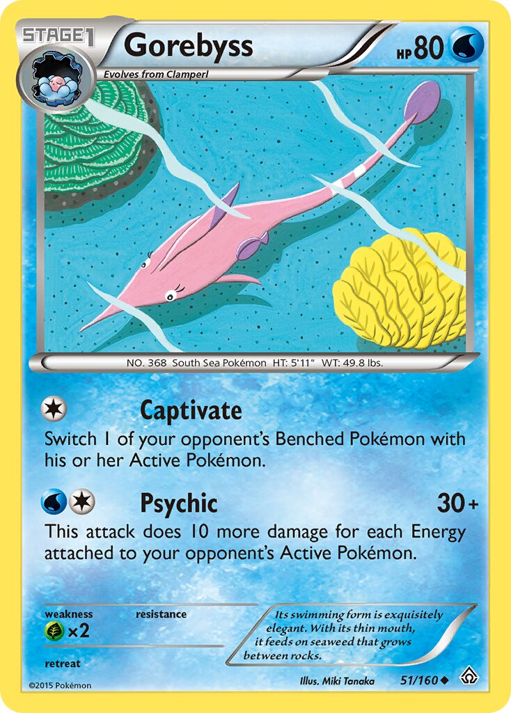 Gorebyss 051/160 — Primal Clash (English Pokémon TCG card)