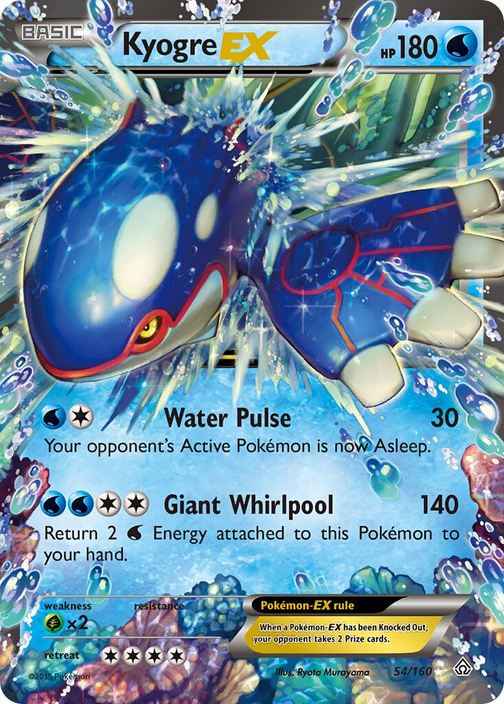 Kyogre-EX 054/160 — Primal Clash (English Pokémon TCG card)