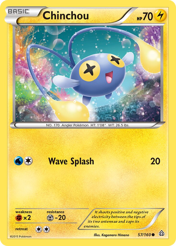 Chinchou 057/160 — Primal Clash (English Pokémon TCG card)