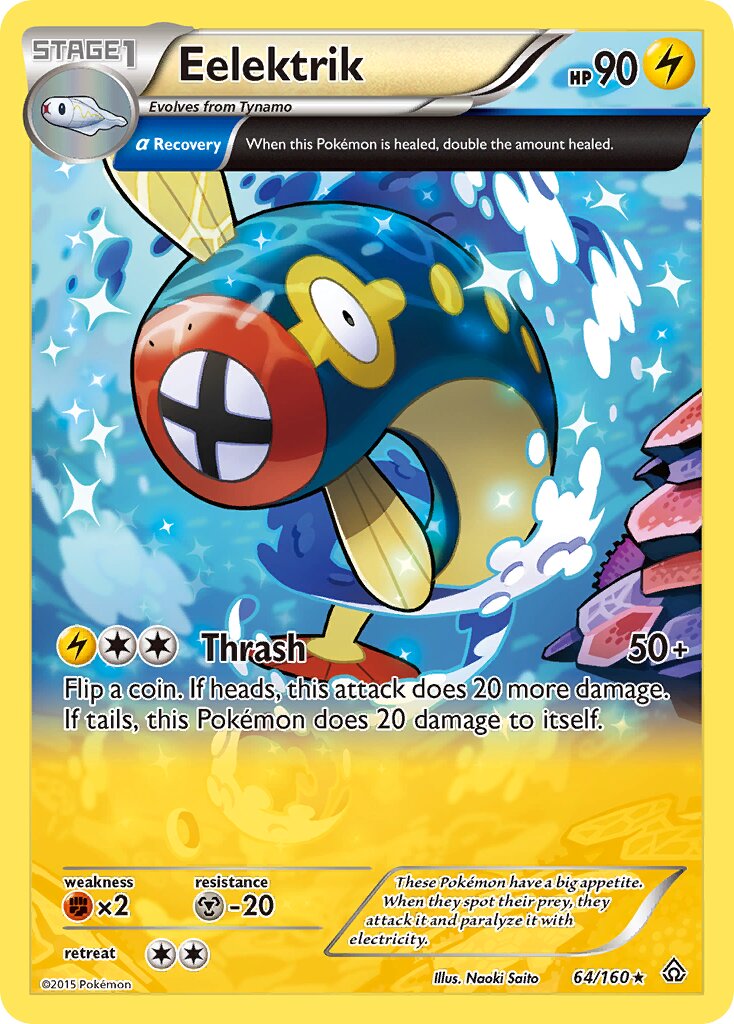 Eelektrik 064/160 — Primal Clash (English Pokémon TCG card)