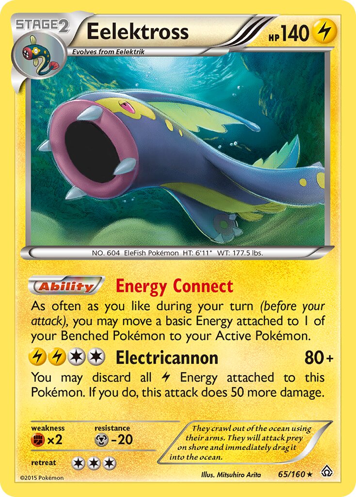 Eelektross 065/160 — Primal Clash (English Pokémon TCG card)