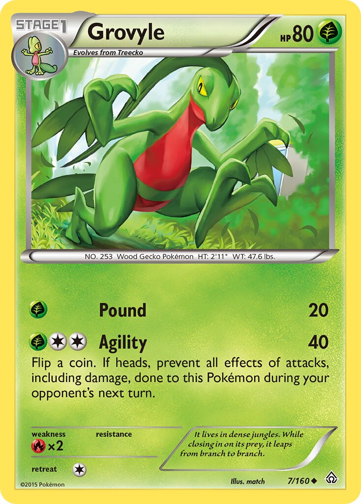 Grovyle 007/160 — Primal Clash (English Pokémon TCG card)