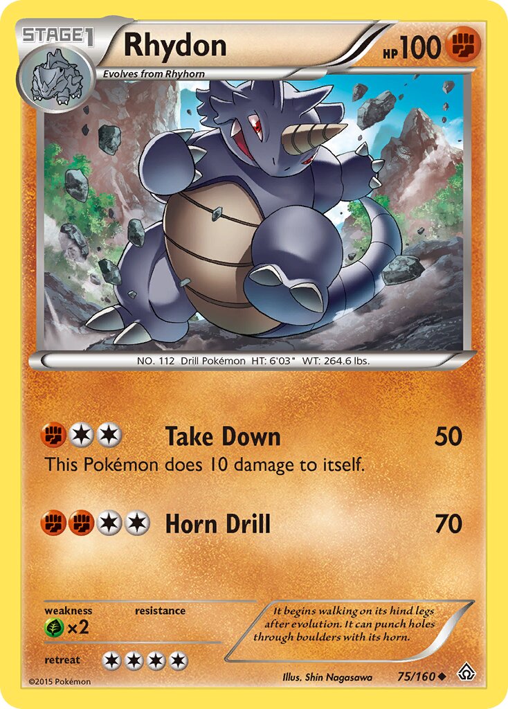 Rhydon 075/160 — Primal Clash (English Pokémon TCG card)