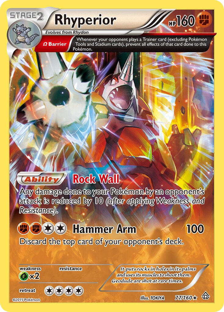 Rhyperior 077/160 — Primal Clash (English Pokémon TCG card)