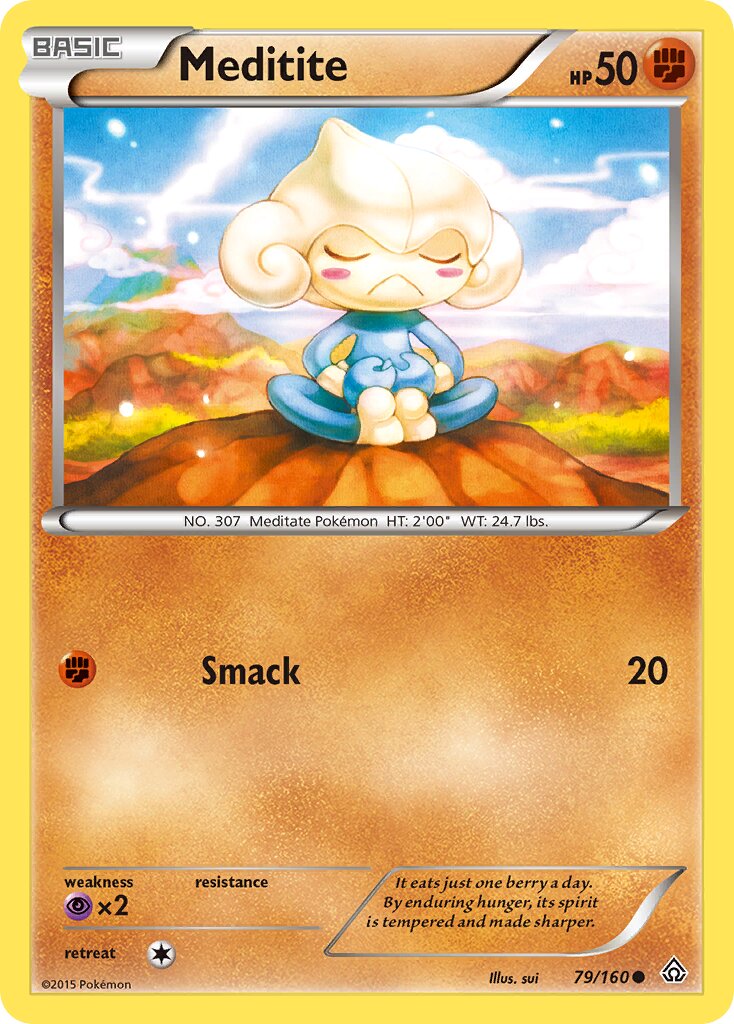Meditite 079/160 — Primal Clash (English Pokémon TCG card)