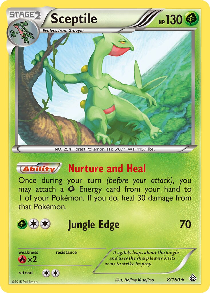 Sceptile 008/160 — Primal Clash (English Pokémon TCG card)