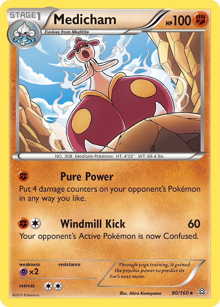 Medicham 080/160 — Primal Clash (English Pokémon TCG card)
