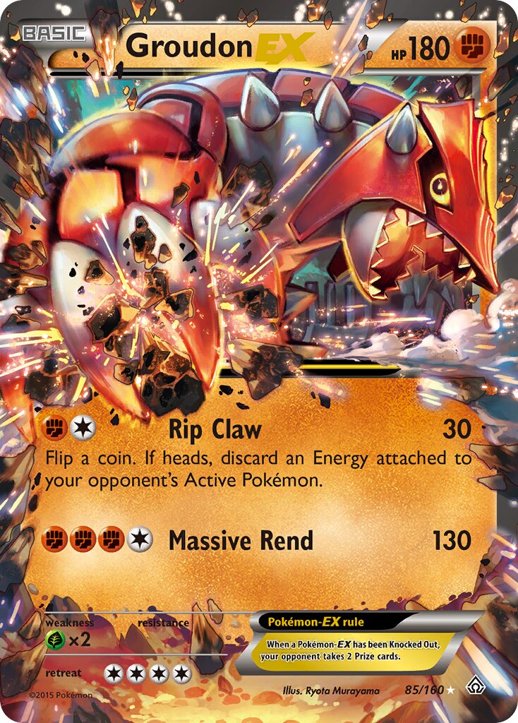 Groudon-EX 085/160 — Primal Clash (English Pokémon TCG card)
