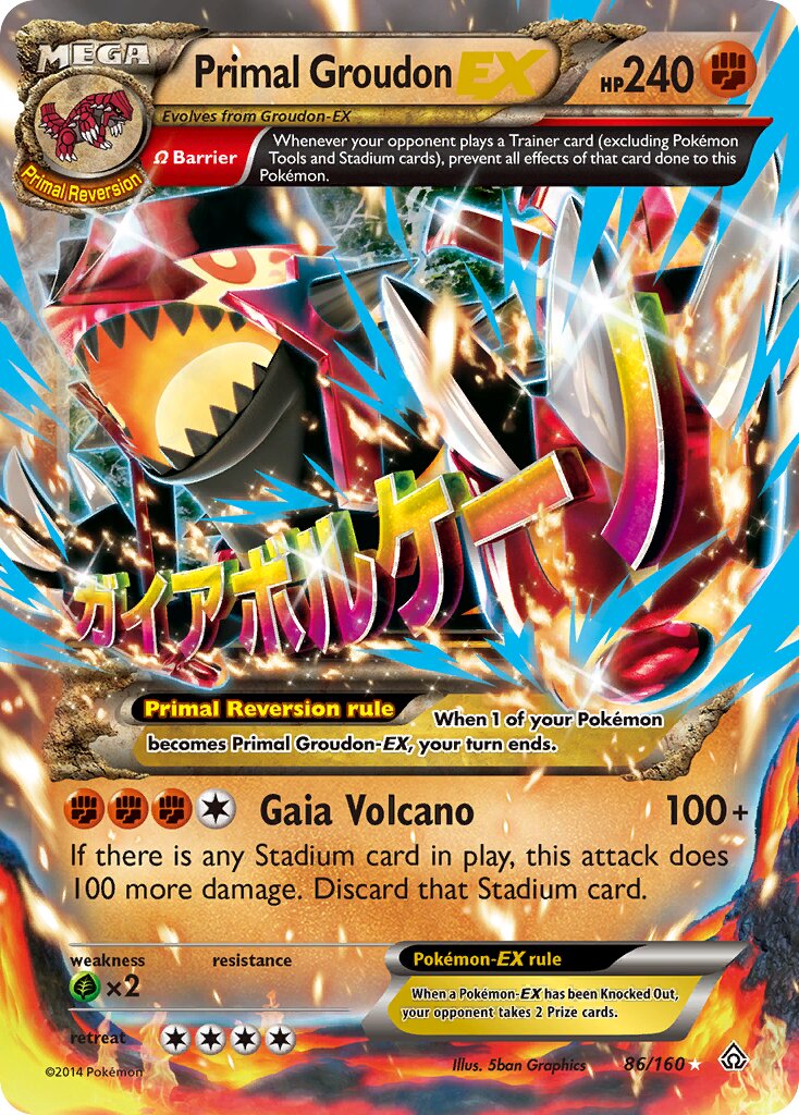 Primal Groudon-EX 086/160 — Primal Clash (English Pokémon TCG card)