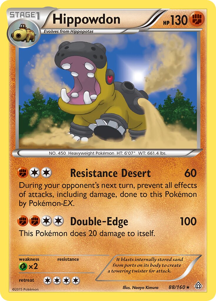Hippowdon 088/160 — Primal Clash (English Pokémon TCG card)