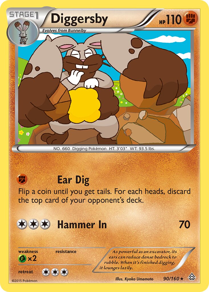 Diggersby 090/160 — Primal Clash (English Pokémon TCG card)