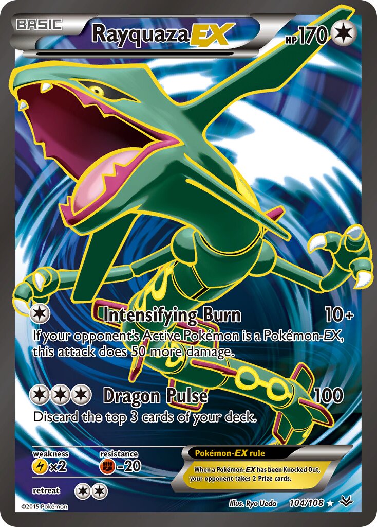 Rayquaza-EX 104/108 — Roaring Skies (English Pokémon TCG card)