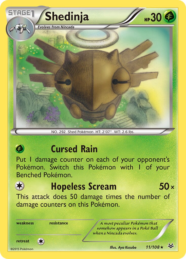 Shedinja 011/108 — Roaring Skies (English Pokémon TCG card)