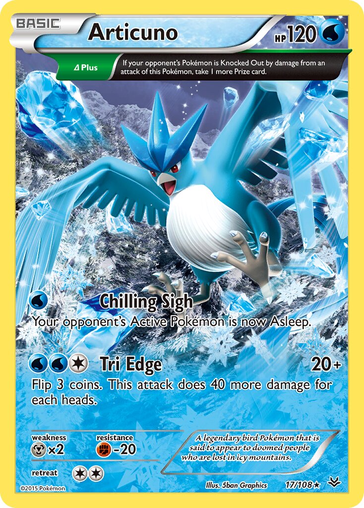Articuno 017/108 — Roaring Skies (English Pokémon TCG card)