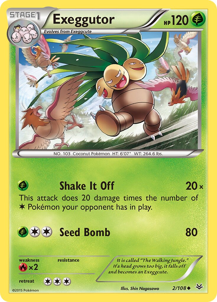 Exeggutor 002/108 — Roaring Skies (English Pokémon TCG card)