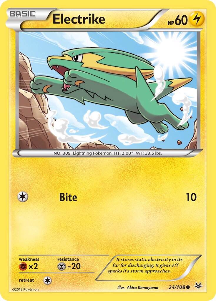 Electrike 024/108 — Roaring Skies (English Pokémon TCG card)