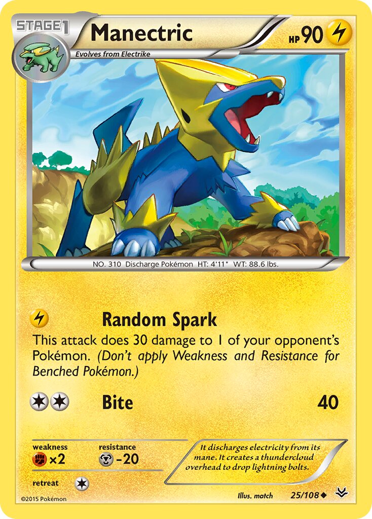Manectric 025/108 — Roaring Skies (English Pokémon TCG card)
