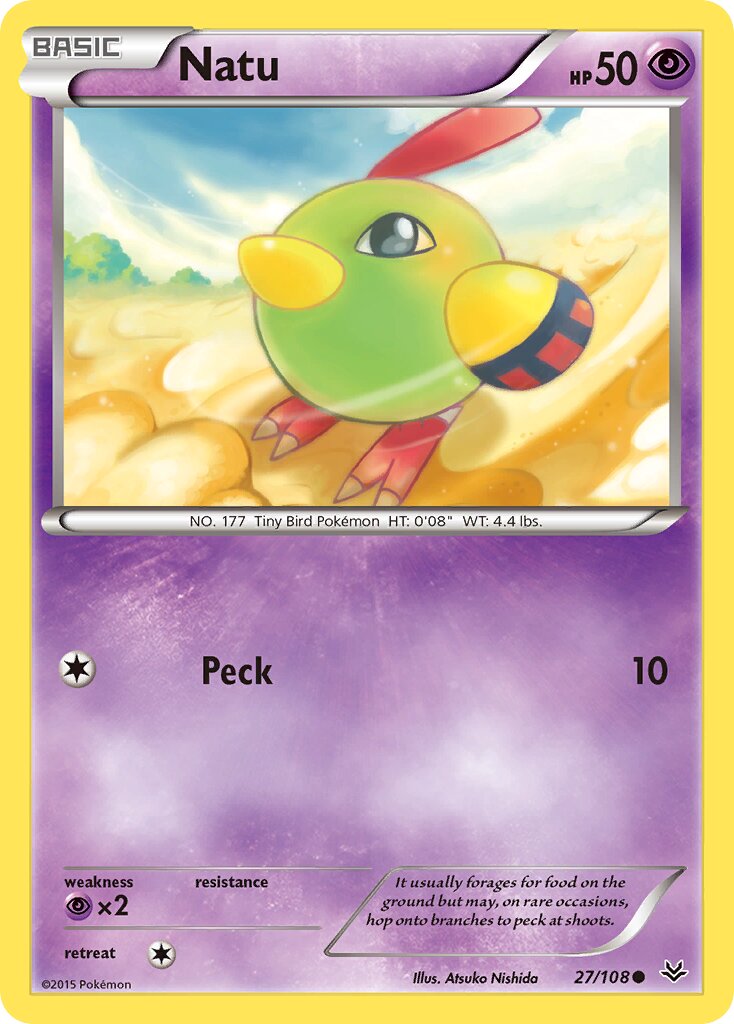 Natu 027/108 — Roaring Skies (English Pokémon TCG card)